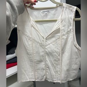 Reformation lace tie tank top - lightly worn